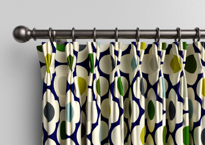 Orla Kiely Spot Flower, Blue Multi - Made to Measure Curtains - Image 11